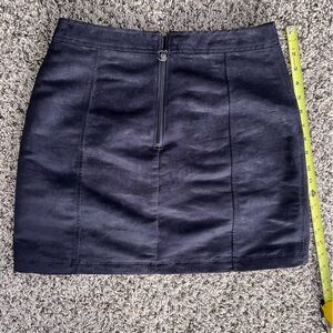 Marc New York Navy Black Mini Skirt Ring Zip Front Tailored Fitted Skirt